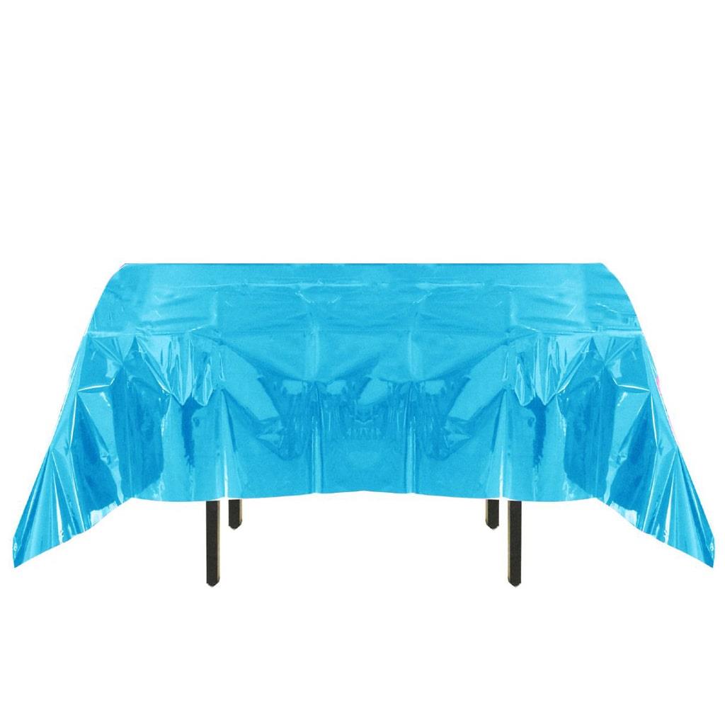 Toalha Mesa Azul Iridescente, 132 x 274 cm