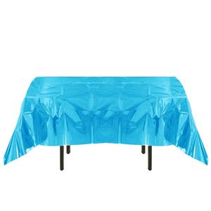 Toalha Mesa Azul Iridescente, 132 x 274 cm