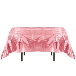 Toalha Mesa Rosa Iridescente, 132 x 274 cm