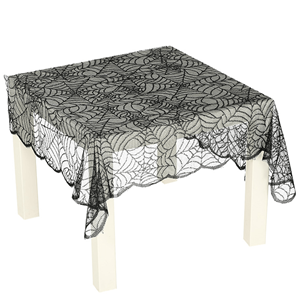 Toalha Preta de Teias de Aranha, 90 Cm