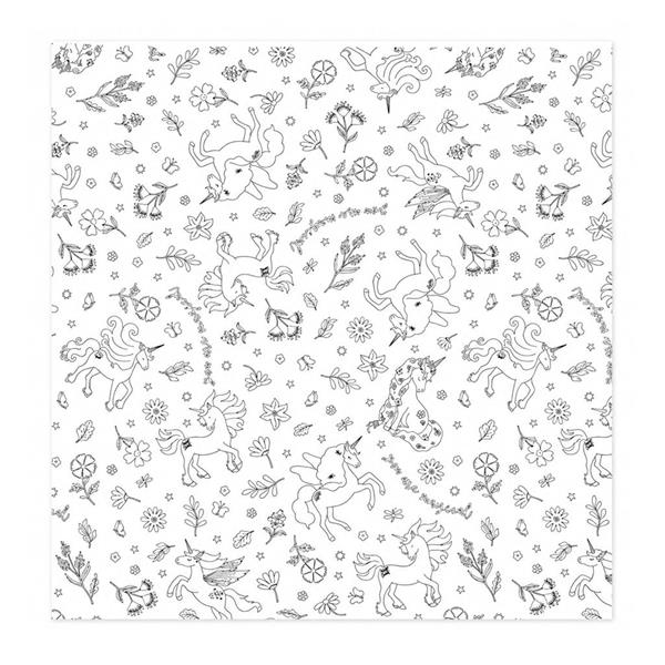 Toalha Unicórnios para Pintar, 1,20 x 1,80 mt Toalha Unicórnios para Pintar, 1,20 x 1,80 mt