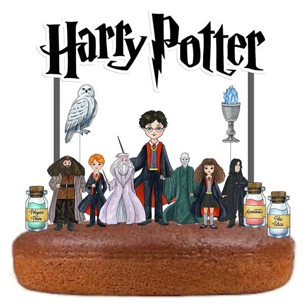 Topo de Bolo Harry Potter