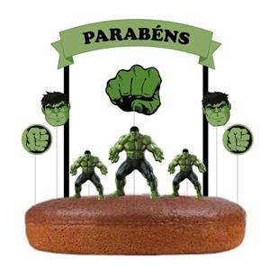 Topo de Bolo Hulk