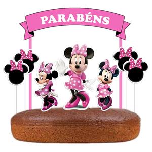 Topo de Bolo Minnie