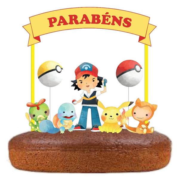 Topo de Bolo Pokémon