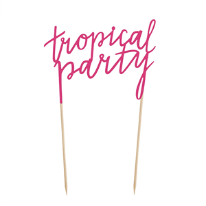Topper de Bolo Tropical Party