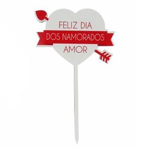 Topper Feliz Dia dos Namorados Amor em Madeira