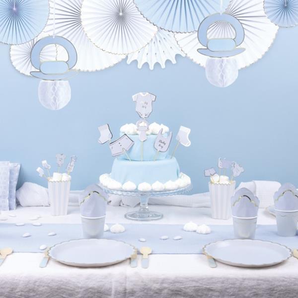 Toppers Baby Shower Azul, 6 unid.