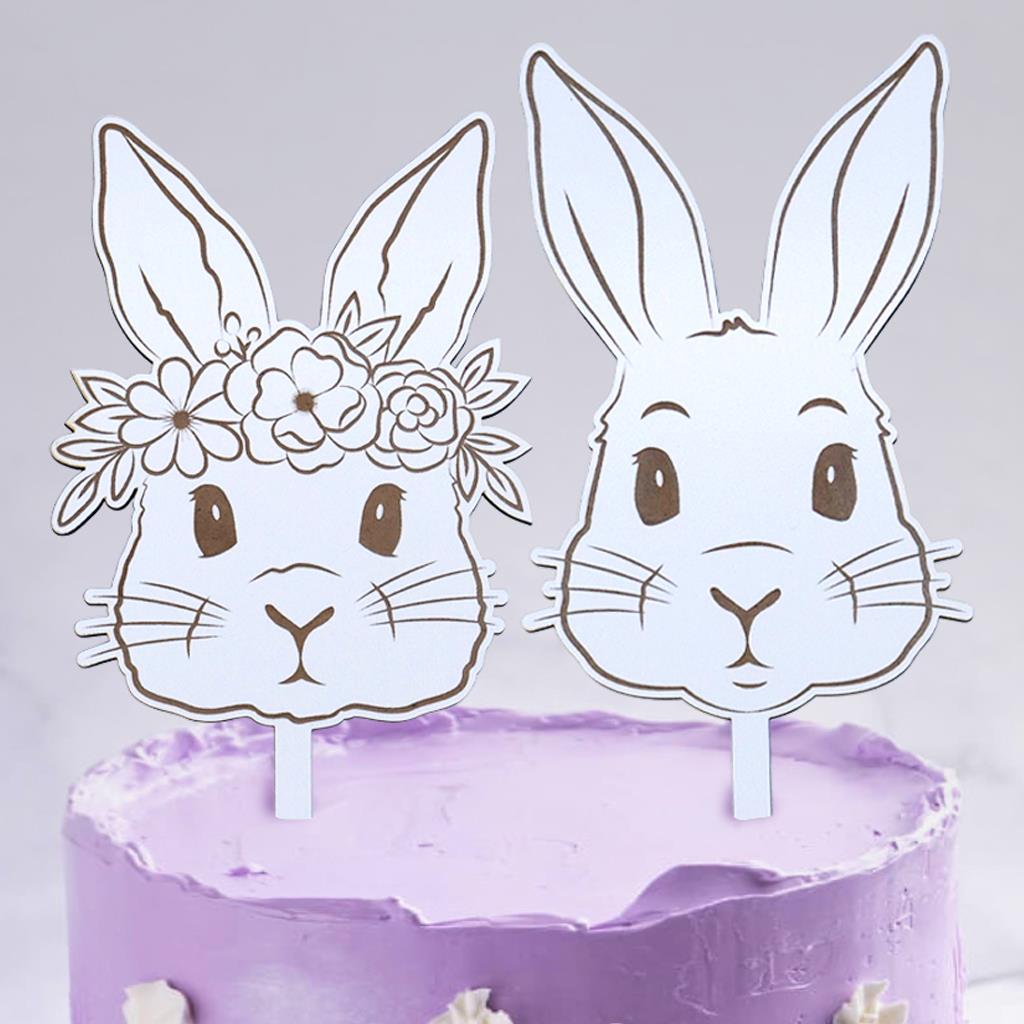 Toppers Casal Coelhos da Páscoa