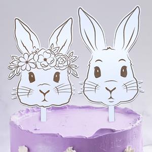 Toppers Casal Coelhos da Páscoa Toppers Casal Coelhos da Páscoa