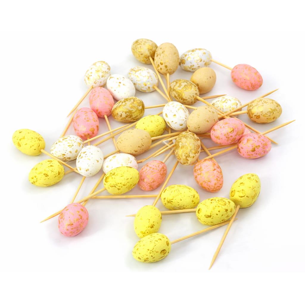 Toppers Mini Ovinhos da Páscoa em Esferovite, 36 unid.