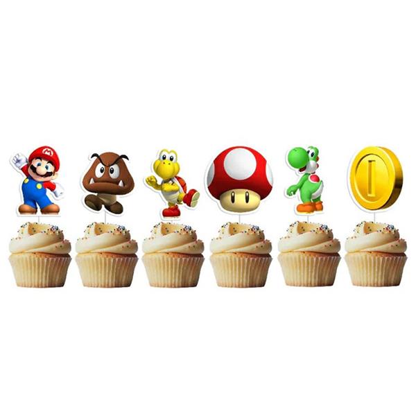 Toppers Super Mário, 6 unid.