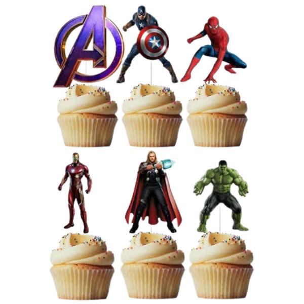 Toppers Vingadores, 6 unid.