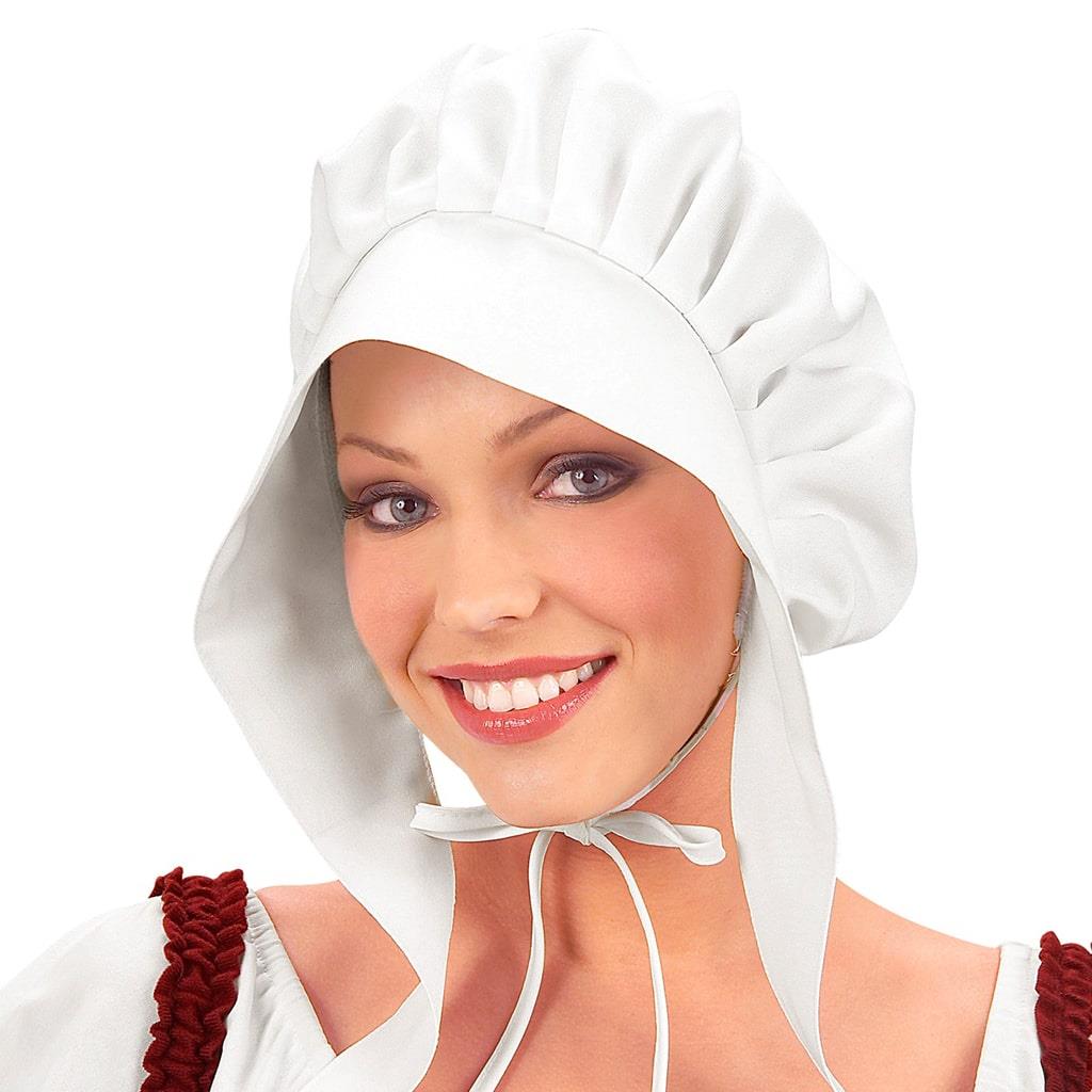 Touca Donzela Medieval Branca Touca Donzela Medieval Branca