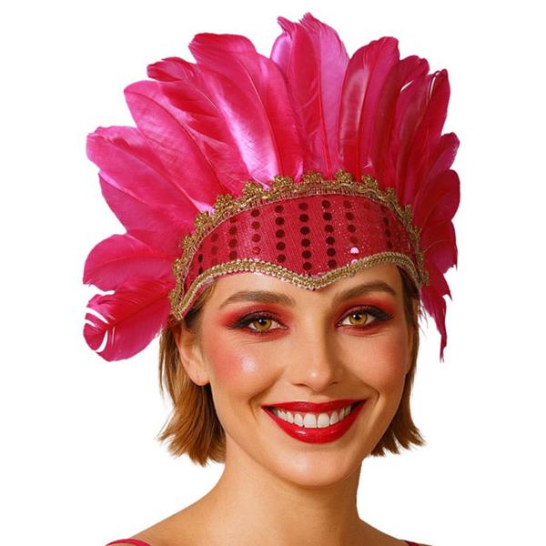 Toucado Rainha do Samba com Penas Rosa