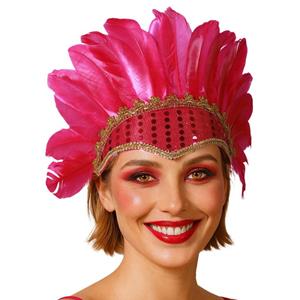 Toucado Rainha do Samba com Penas Rosa