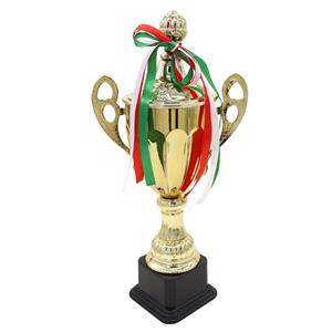 Troféu Taça Vencedor Dourada com Fitas, 30 cm