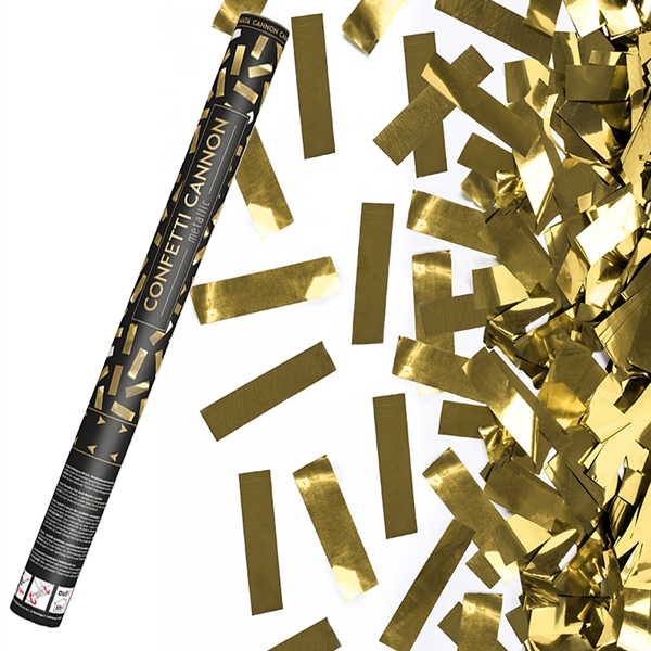 Tubo Lança Confetis Metalizado, 60 cm