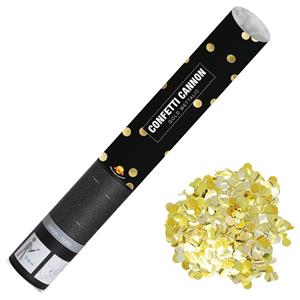 Tubo Lança Confetis Papel Dourado Metalizado, 40 cm
