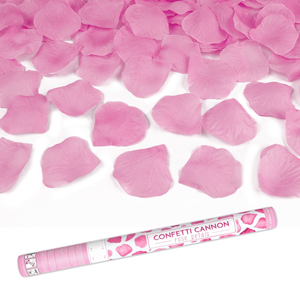 Tubo Lança Confetis Petalas Rosa 60CM