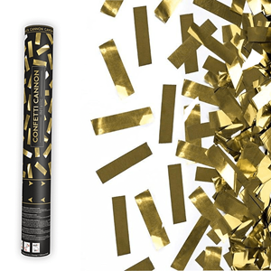 Tubo Lança Confetis Metalizado, 40 Cm