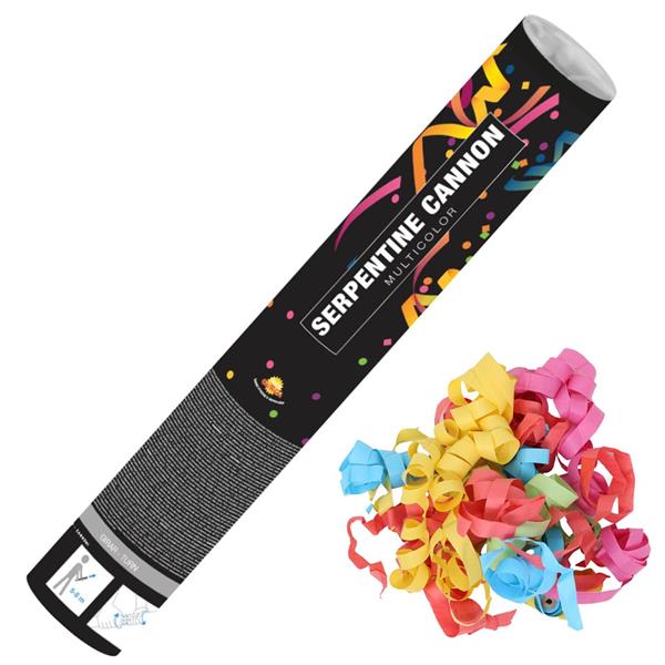 Tubo Lança Serpentinas Multicolor, 40 cm