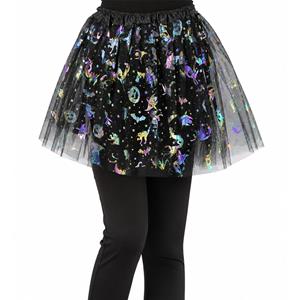 Tutu Preto com Figuras de Halloween, Criança Tutu Preto com Figuras de Halloween, Criança