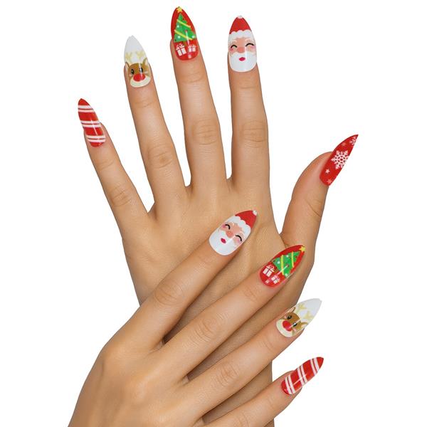Unhas Postiças Natalícias, 10 unid.
