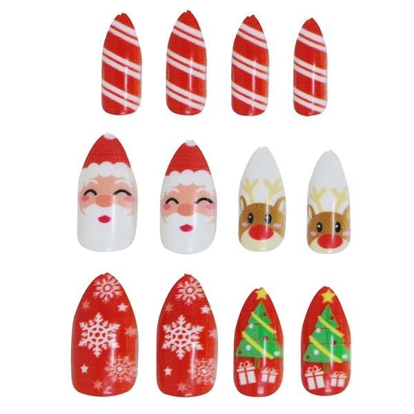 Unhas Postiças Natalícias, 10 unid.