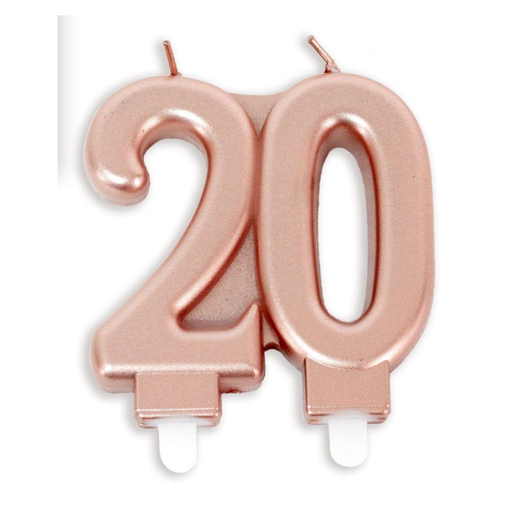 Vela 20 anos Rosa Gold Vela 20 anos Rosa Gold