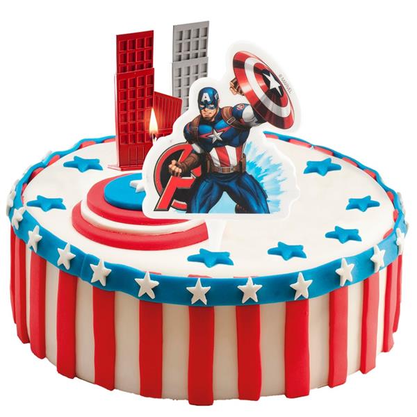 Vela 2D Capitão América Avengers, 8 cm