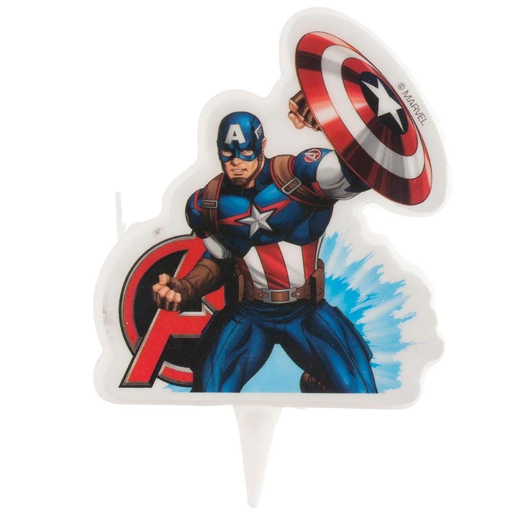 Vela 2D Capitão América Avengers, 8 cm