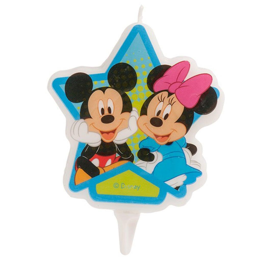 Vela 2D Mickey e Minnie, 8 cm