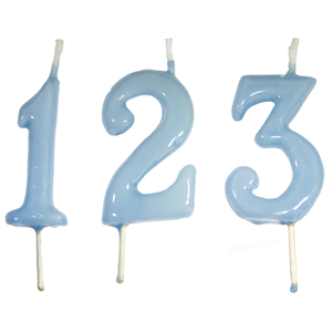 Vela Aniversário Azul Claro, 6cm