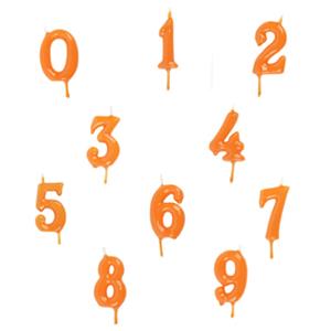 Vela Aniversário Laranja, 6 cm