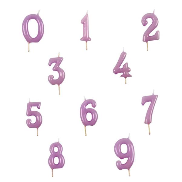 Vela Aniversário Lilás, 6 cm