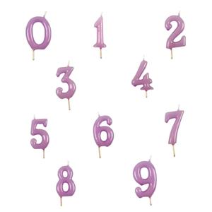 Vela Aniversário Lilás, 6 cm