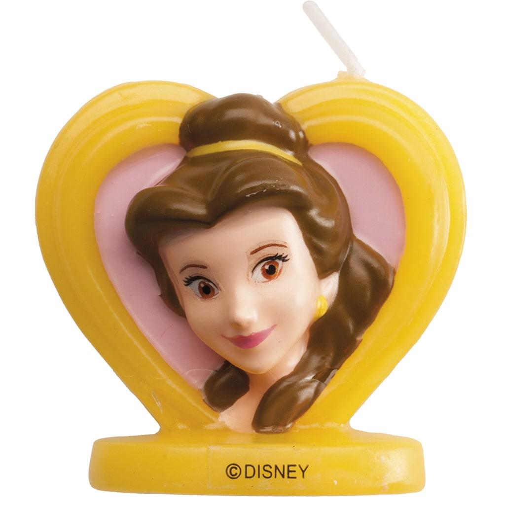 Vela Coração 3D Princesa Bela, 5 cm