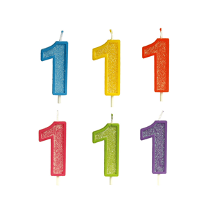 Vela Glitter Número 1