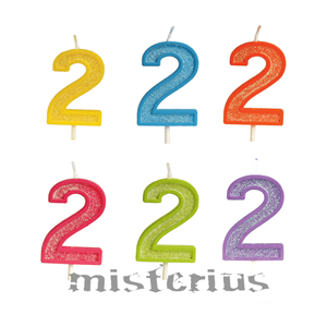 Vela Glitter Número 2