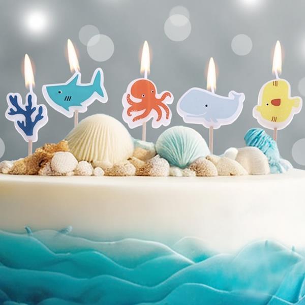 Velas Animais Marinhos, 5 unid.