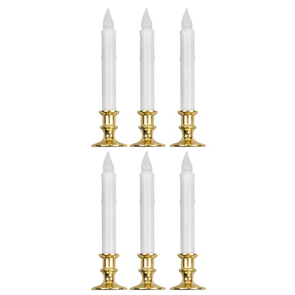 Velas Brancas com Castiçal e Luz
