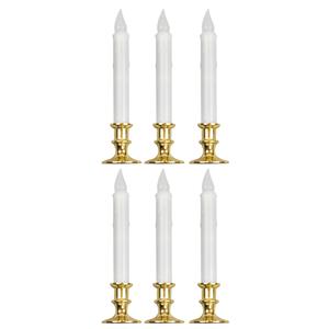 Velas Brancas com Castiçal e Luz
