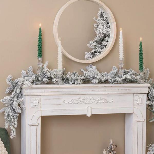 Velas Pinheiro de Natal Verde para Castiçal, 2 unid.