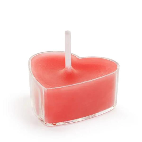 Velas Tealight Coração Vermelhas, 10 unid.