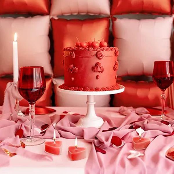 Velas Tealight Coração Vermelhas, 10 unid.