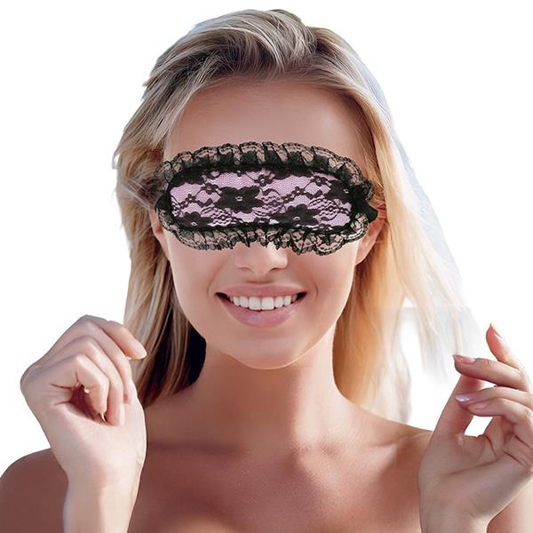 Venda Sensual Rosa com Renda Preta