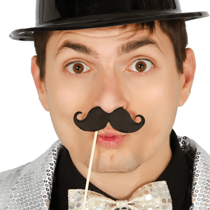 Adereços Photobooth Bigodes, 6unid.