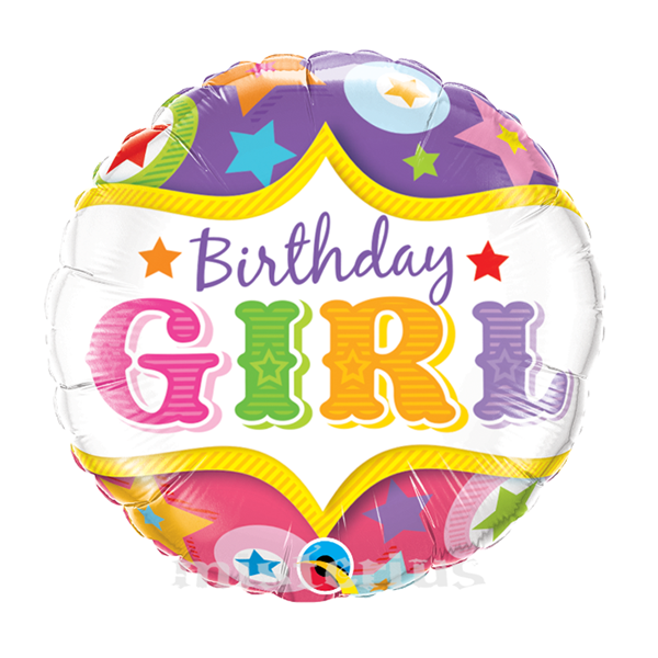 Balão Birthday Girl foil 46cm