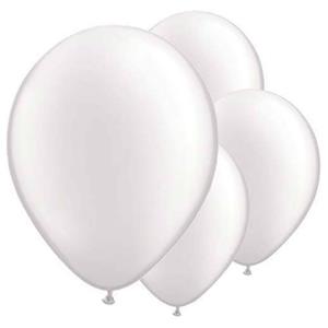 Balão Branco Metalizado 30 cm, 50 Unid.